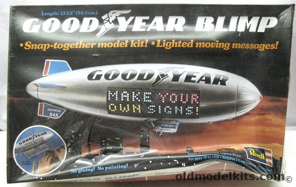 Revell 1/169 Goodyear Blimp - with Motorized Rotating and Light up Sign, 99000 plastic model kit